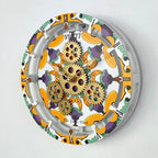 The Gears Clock Wall Clock Italy Collection with Moving Gears (Vietri, 10 inch Round)