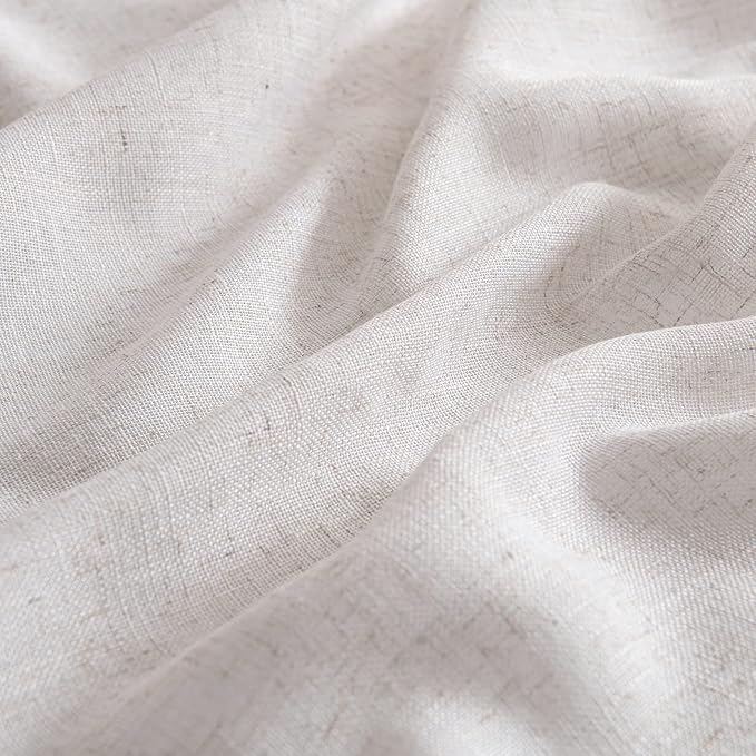 MIULEE White Linen Curtains 52x72 Inch Length - Image 4