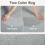 2x10 Light Grey Solid Runner Rug Washable Non-Slip - Image 9