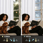 NICETOWN 100% Blackout Window Curtain Panels, Thermal Insulated Full Light - Image 3