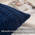 Aegero Pack of 2 Corduroy Decorative Throw Pillow Covers 12x24 Inch - Image 2