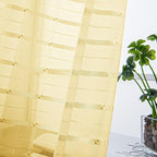 SpaceDresser Check Sheer Curtains 108 Inches Long - Image 2