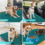 OLANLY Dog Door Mat for Muddy Paws 48x30, Paw Print Design Chenille Mud Mat | - Image 7