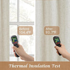 54 Inch Full Blackout Linen Window Curtains - Image 4