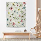 ICMOLYYENLO Abstract Cat Tapestry, Medieval Abstract Atomic Star Cat Vintage Home Wall Hanging Art Tapestry for Bedroom Living Room Dormitory 50x60 Inch