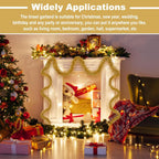 25 Feet Christmas Tinsel Garland, Metallic Twist Wall Hanging Backdrop for Parade Floats, Christmas Eve, New Year, Valentine's Day Party Decorations (Champagne Gold, 4in x 25ft)