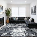 RELEANY Washable 10'x14' Abstract Area Rug by RELEANY
