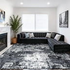 RELEANY Washable 10'x14' Abstract Area Rug by RELEANY