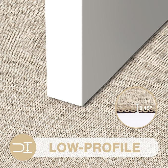 Ultra Thin Indoor Door Mat 24"x47", Non Slip Door Mat, Khaki | Low-Profile - Image 6