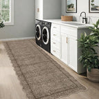 GarveeHome Scalloped Washable Runner Rug 2x6 Non Slip Kitchen Rug, Taupe | - Image 2