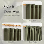 MYSKY HOME Short Semi Sheer Curtains - Image 4