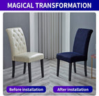Howhic Stretch Chair Covers for Dining Room Set of 2, Removable Washable Dining Room Chair Covers, Dining Chair Slipcovers Seat Protector, Great for Home and Banquet Decor (Navy, 2 Pack)