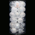 Sea Team Shatterproof Clear Plastic Christmas Ball Ornaments Decorative Xmas Balls Baubles Set with Stuffed Delicate Decorations (60mm/2.36 inch 30-Pack, Iridescent)