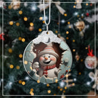 2025 Christmas Ornament, Christmas Tree 4 Inch Acrylic Ornament Art, Christmas Ornaments, Ornaments, Christmas Tree Ornaments, Ornaments for Tree (Cute Snowman)