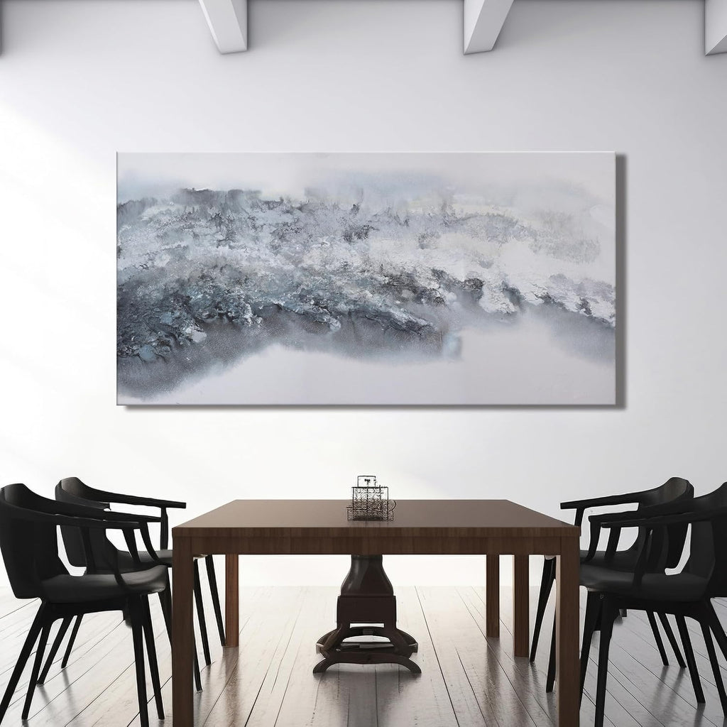 Large Canvas Wall Art Grey And White Abstract Wall Art for Living Room Artwork Decor for Dinning Room Bedroom Hotel Office Kitchen 30x60 In