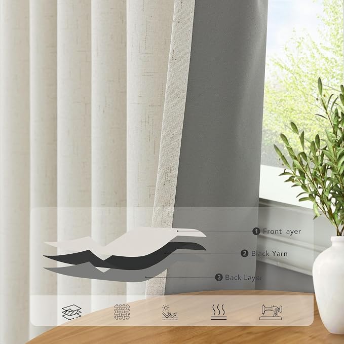 Extra Wide 70 Inch Blackout Curtains 96 Inches Long - Image 5