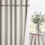 Cream Birch Blackout Curtains 72 Inches Extra Wide - Image 7