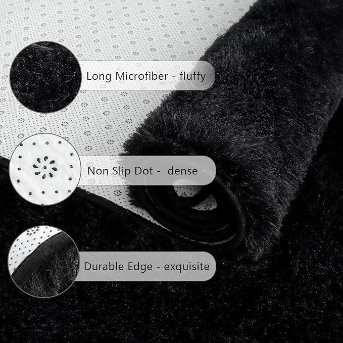 Chicrug Soft Area Rugs for Bedroom Living Room Plush Fluffy Rug 4x6 | Shag - Image 5