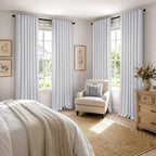 MIULEE 100% Blackout Linen Curtains 42 x 108 Inch Grayish White 2 Panel | - Image 8