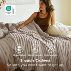 Bedsure Soft Cal Size Blanket for Bed Beige 102"x96" | Birthday Gifts for Women - Image 3