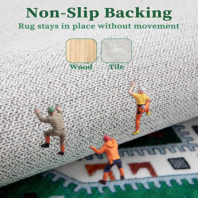 SERISSA 5x7 Washable Non Slip Boho Area Rug - Image 5