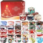 36Pack Christmas Scented Candles Sets,Long Burning,2.5oz Natural Soy Wax with Essential Oils Decorative Aromatherapy Candles for Christmas，Thanksgiving Gift, Home Scented