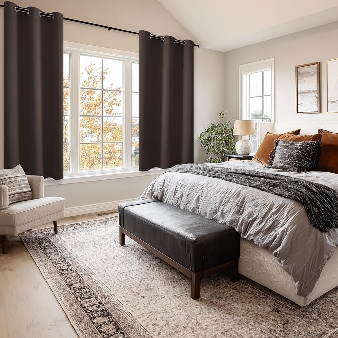 Blackout Curtains for Bedroom, 2 Drape Panels, 42 x 54 Inch | Thermal Insulated - Image 6