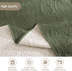 Green Recliner TV Chair Covers, Quilted Décor Water-Repellent Medium Lazy Boy - Image 5