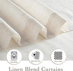 RYB HOME Linen Semi Sheer Curtains - Image 5