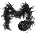 RECUTMS 2pcs Black Garland Artificial Hanging Plants 6 FT Boston Faux Ferns Garland Halloween Thanksgiving Party Outdoor Indoor Decor for Home