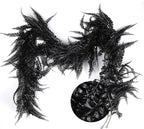 RECUTMS 2pcs Black Garland Artificial Hanging Plants 6 FT Boston Faux Ferns Garland Halloween Thanksgiving Party Outdoor Indoor Decor for Home