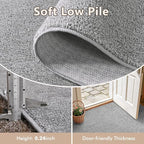 4x6 Grey Area Rug Washable Non-Slip Soft Thin - Image 5