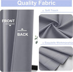 Simplebrand Ava Silver Grey Short 36 Inches Blackout Curtain 2 Panels Set - Image 3