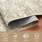 6x9 Area Rugs for Living Room Washable Bedroom Dining Room Beige Brown | Modern - Image 4