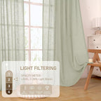 96 Inch Long Sheer Linen Curtains - Image 5