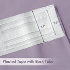 MIULEE Lilac Back Tab Blackout Curtains 52x72 Inches Long 2 Panels Set | Rod - Image 4