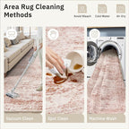 Soalmost Washable Area Rug 8x10 Large Soft Pink Rugs - Image 4
