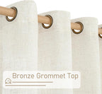 Living Room Linen Curtains 90 Inch - Image 4