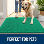 OLANLY Dog Door Mat for Muddy Paws 24x16, Super Absorbent Chenille Mud Mat | - Image 6