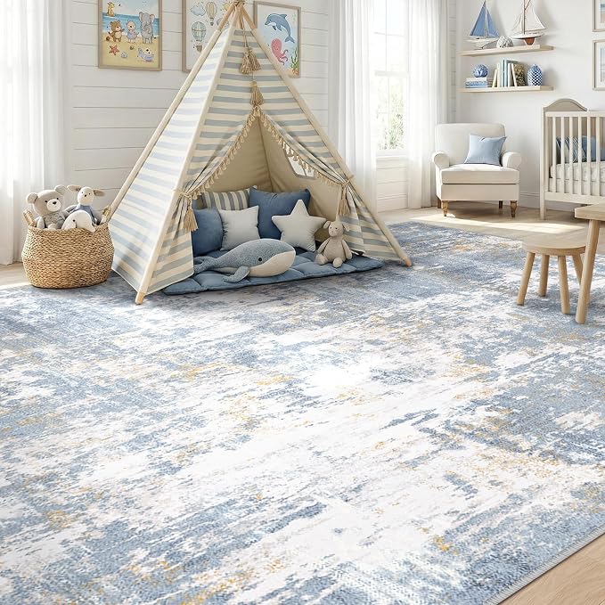 RELEANY Washable 8'x10' Abstract Area Rug - Image 4
