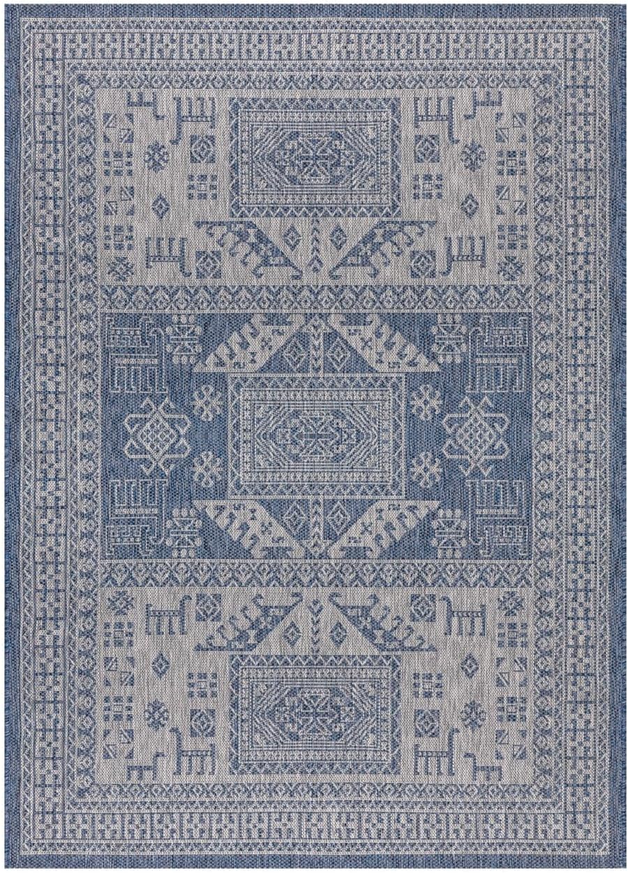 Keen Home Design Terrace Outdoor Area Rug - 8x10 Washable Indoor/Outdoor Rug for Patio, Kitchen, Balcony, Beach, Garden, Deck and Porch, Size: 7'7"x10'