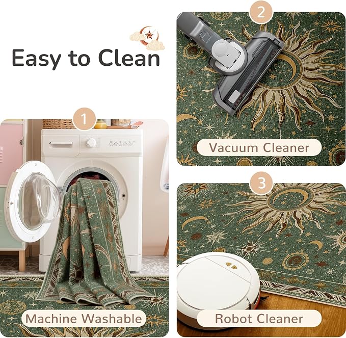 Vacuum-Friendly, 3x5 Washable Area Rug - Image 6