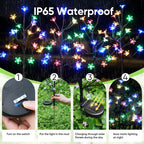 Solar Garden Lights Waterproof, Solar Outdoor Lights Decorative 8Pack, 160Led Solar Powered Flowers Garden Decor, Outdoor Fairy Light for Yard,Pathway,Lawn,Outside Decorations