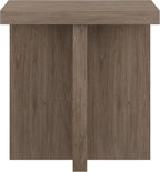 Henn&Hart 22" Wide Square Side Table in Weathered Gray, for Home, Living Room, Bedroom, Entertainment Room, Office