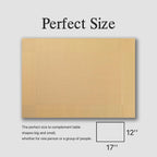 Placemats Set of 6 - Easy Clean Woven Vinyl Placemats for Dining Table, Indoor/Outdoor Place Mats, Washable PVC Table Mats（Gold Cube）