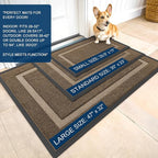 OLANLY Front Door Mat Outside 47x23, All-Season Heavy-Duty Rubber Doormat | - Image 2