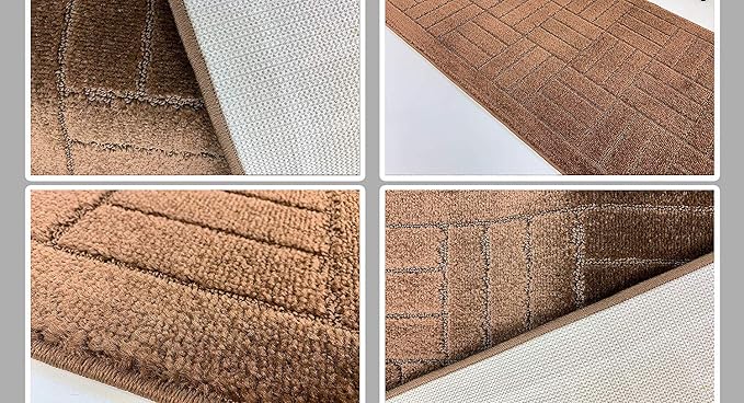 Custom Length Hallway Runner Rug, Slip Resistant, Bricks Brown, 26 Inch X 9 feet - Image 6