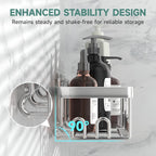 Veken Shower Caddy 6-Pack, Family Choice Award Winner, Large Wall Mounted Shower Rack, Bathroom Shelves Over Toilet, Organizer Storage Accessories with Soap Dish&Toothbrush Holder