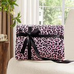 BEDELITE Fleece Blanket Soft Plush Twin Size Blanket Pink Leopard 60"x80" | - Image 5