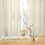 YoungsTex Natural Linen Curtains 63 Inch Length 2 Panels - Image 5